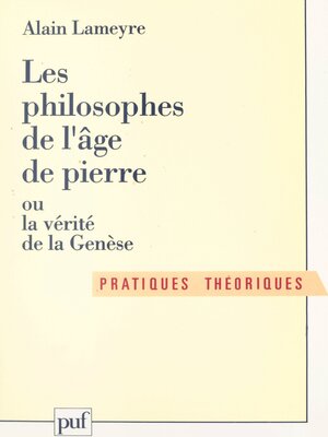 cover image of Les philosophes de l'âge de pierre